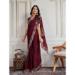 Picture of Fine Georgette & Silk Maroon Saree
