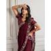 Picture of Fine Georgette & Silk Maroon Saree