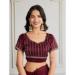 Picture of Fine Georgette & Silk Maroon Saree