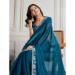 Picture of Superb Georgette & Silk Teal Saree