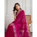 Picture of Splendid Georgette & Silk Medium Violet Red Saree
