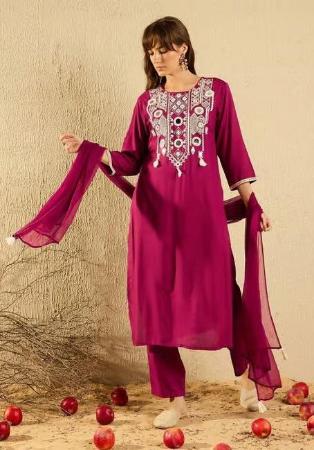 Picture of Shapely Rayon Dark Red Readymade Salwar Kameez