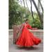 Picture of Beauteous Silk Fire Brick Readymade Gown