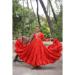 Picture of Beauteous Silk Fire Brick Readymade Gown