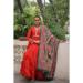 Picture of Beauteous Silk Fire Brick Readymade Gown