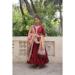 Picture of Sightly Silk Maroon Readymade Gown