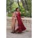 Picture of Sightly Silk Maroon Readymade Gown