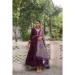 Picture of Elegant Silk Dark Olive Green Readymade Gown
