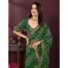 Picture of Magnificent Georgette Forest Green Saree