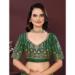 Picture of Magnificent Georgette Forest Green Saree