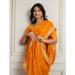 Picture of Statuesque Georgette Dark Orange Saree