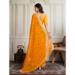 Picture of Statuesque Georgette Dark Orange Saree