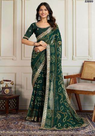 Picture of Exquisite Georgette Sea Green Saree