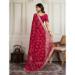 Picture of Lovely Georgette Dark Red Saree