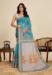Picture of Gorgeous Linen Steel Blue Saree