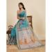 Picture of Gorgeous Linen Steel Blue Saree