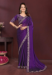 Picture of Comely Georgette & Silk Purple Saree