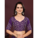 Picture of Comely Georgette & Silk Purple Saree