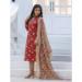 Picture of Enticing Rayon Dark Red Readymade Salwar Kameez