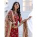 Picture of Enticing Rayon Dark Red Readymade Salwar Kameez