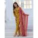 Picture of Good Looking Rayon Golden Rod Readymade Salwar Kameez