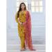Picture of Good Looking Rayon Golden Rod Readymade Salwar Kameez