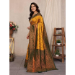 Picture of Pretty Silk Golden Rod Saree