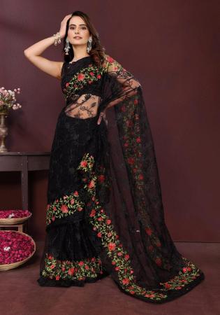 Picture of Taking Net Black Saree