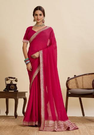 Picture of Charming Silk Deep Pink Saree