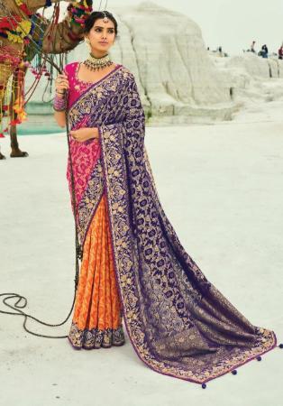 Picture of Exquisite Georgette Fire Brick Saree