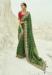 Picture of Amazing Georgette Dark Olive Green Saree