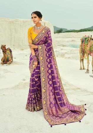Picture of Graceful Georgette Purple Saree