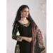 Picture of Amazing Silk Black Straight Cut Salwar Kameez