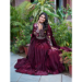 Picture of Sightly Silk Saddle Brown Readymade Gown