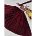 Picture of Sightly Silk Saddle Brown Readymade Gown