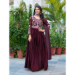 Picture of Sightly Silk Saddle Brown Readymade Gown