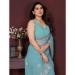Picture of Fascinating Georgette Cadet Blue Saree
