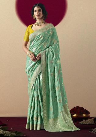 Picture of Beautiful Chiffon Cadet Blue Saree