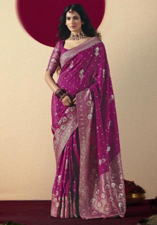 Picture of Resplendent Chiffon Purple Saree