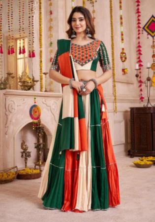 Picture of Sightly Cotton Dark Red Lehenga Choli