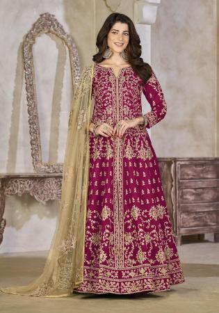 Picture of Admirable Silk Pink Straight Cut Salwar Kameez