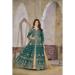 Picture of Statuesque Silk Teal Straight Cut Salwar Kameez