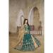 Picture of Statuesque Silk Teal Straight Cut Salwar Kameez