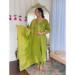 Picture of Shapely Silk Dark Khaki Readymade Salwar Kameez