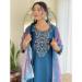 Picture of Classy Silk Steel Blue Readymade Salwar Kameez