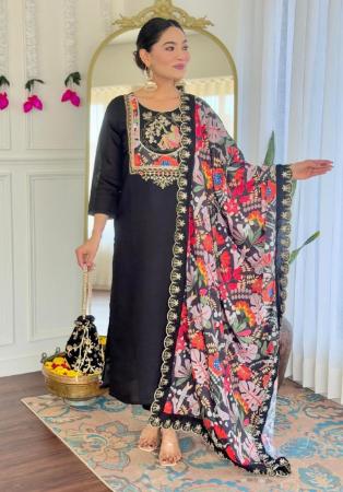 Picture of Taking Silk Black Readymade Salwar Kameez