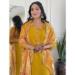 Picture of Beauteous Silk Dark Golden Rod Readymade Salwar Kameez