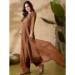 Picture of Alluring Silk Brown Readymade Salwar Kameez