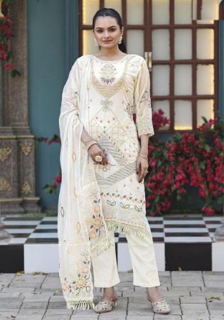 Picture of Amazing Georgette Linen Straight Cut Salwar Kameez