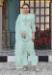 Picture of Georgette Powder Blue Straight Cut Salwar Kameez